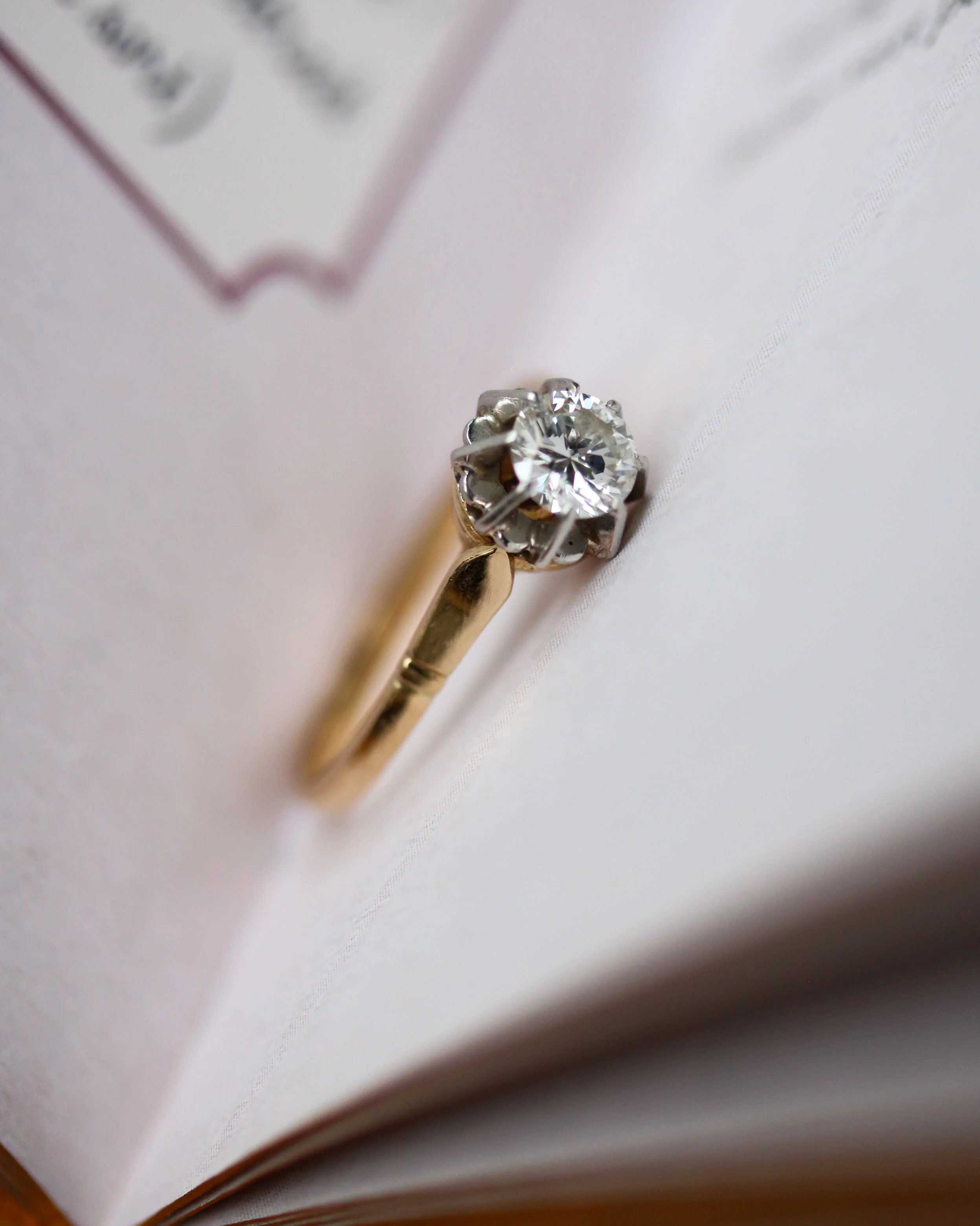Bague Solitaire Deux Ors Diamant - Image 5