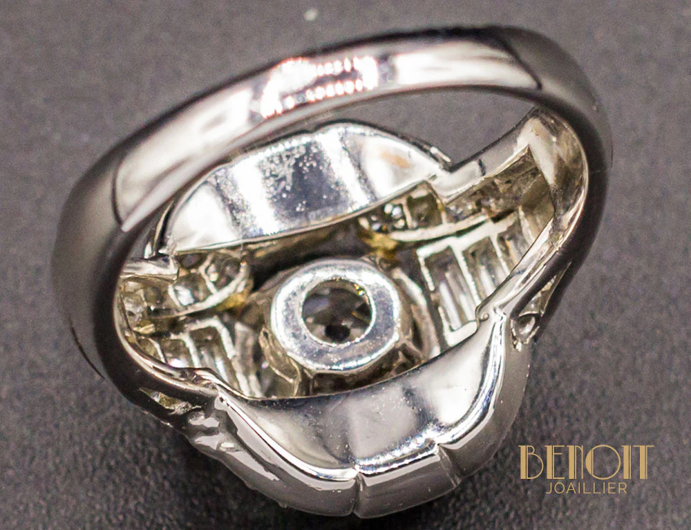 Bague Style Art Déco Diamants - Image 6