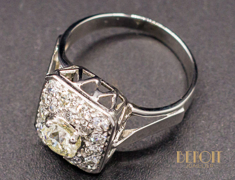 Bague Style Art Déco Diamants - Image 4