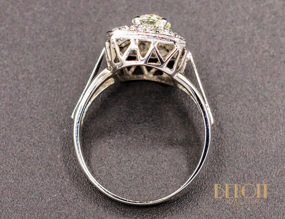 Bague Style Art Déco Diamants - Image 5