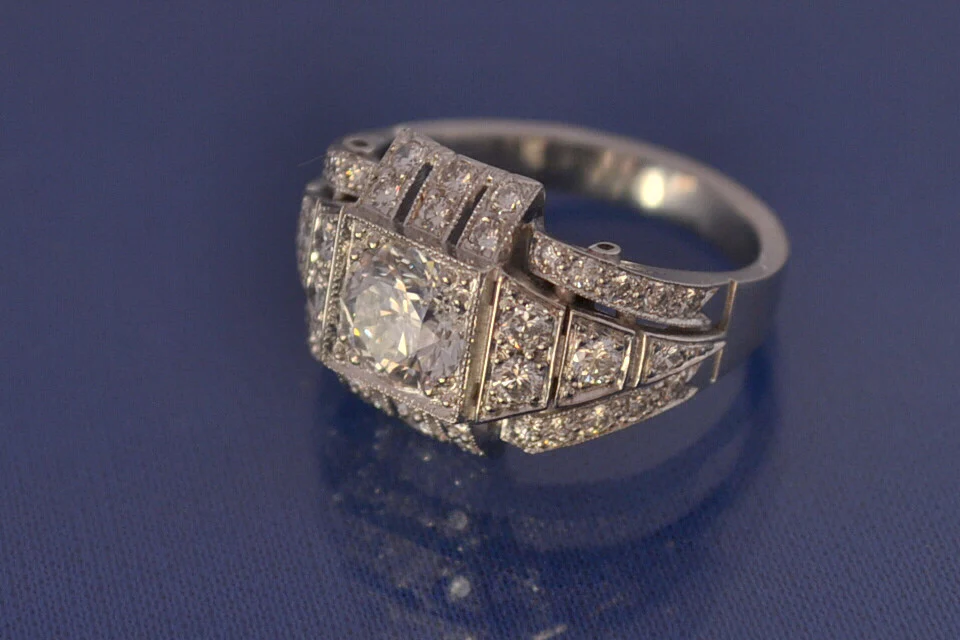 Bague Style Art Déco Diamants Création BenoitJoaillier - Image 2