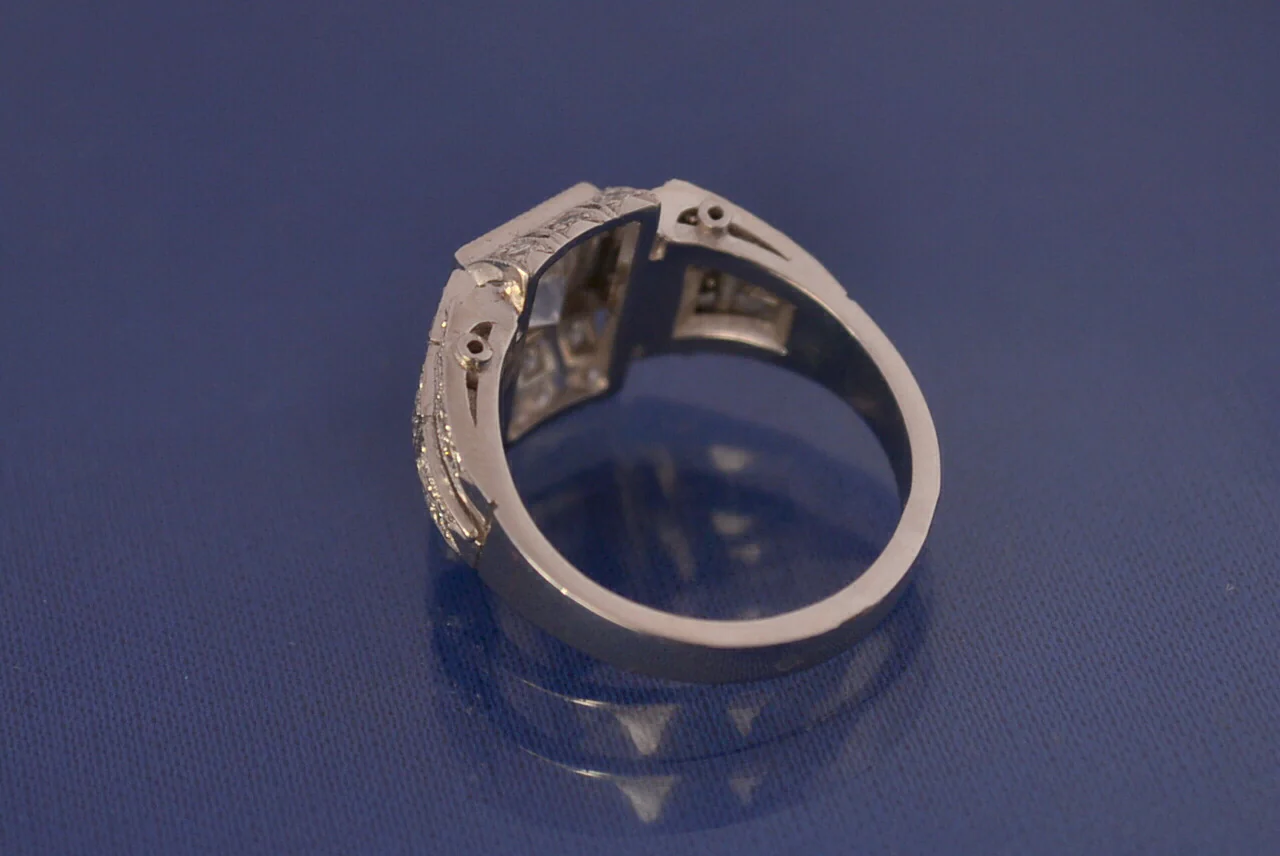 Bague Style Art Déco Diamants Création BenoitJoaillier - Image 3