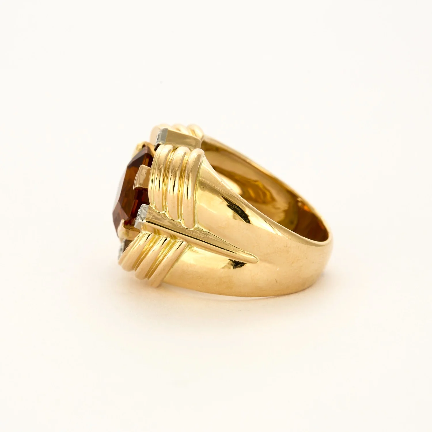 Bague Tank Citrine Orange Or Rose - Image 6