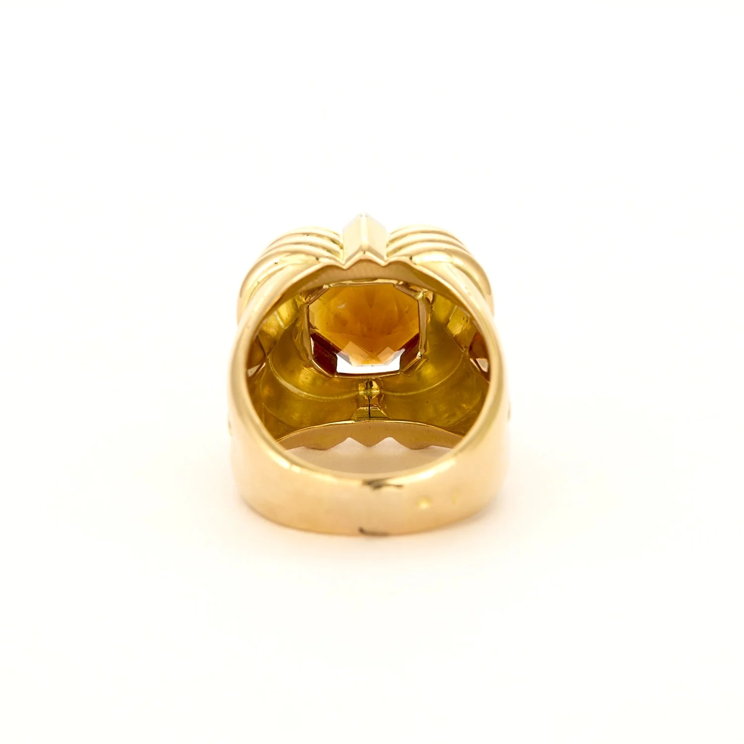 Bague Tank Citrine Orange Or Rose - Image 8