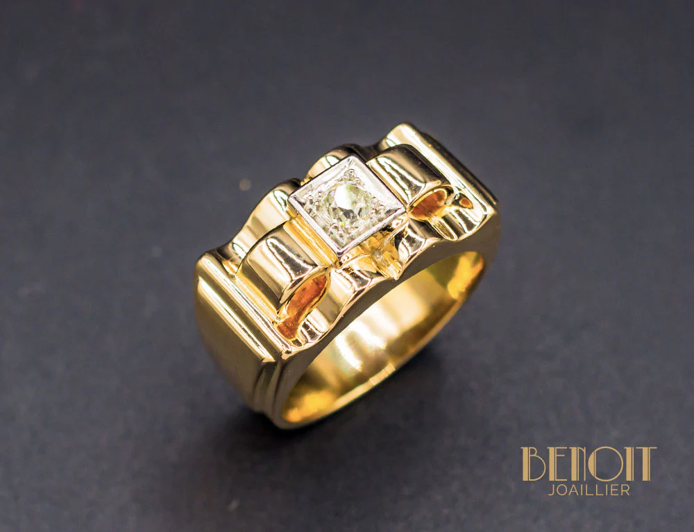 Bague Tank Diamant