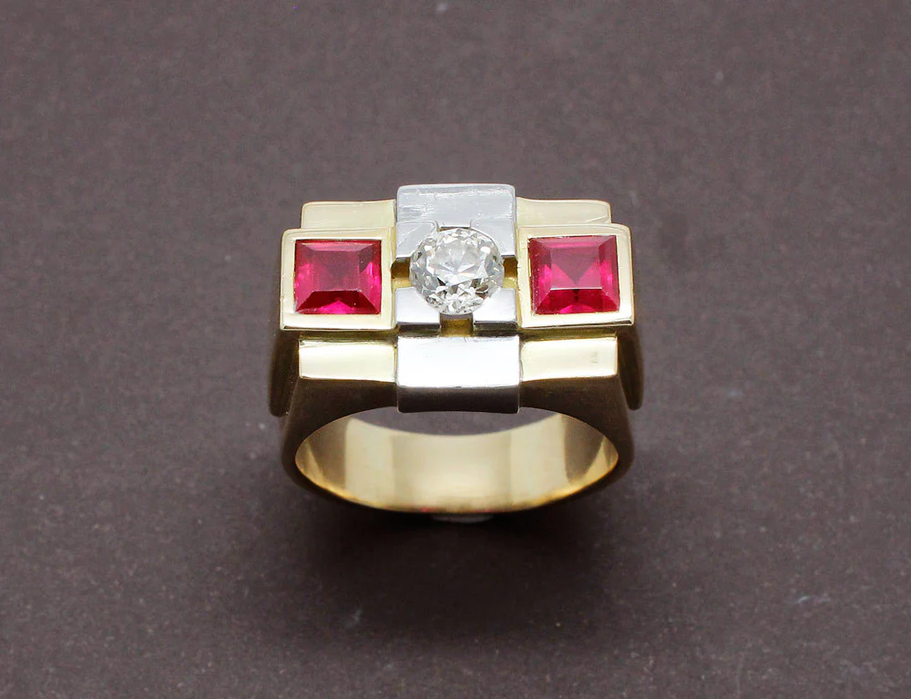 Bague Tank Diamant et Verneuils - Image 2