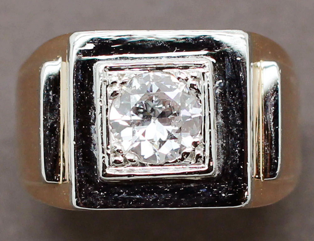 Bague Tank Diamant Or Rose - Image 3