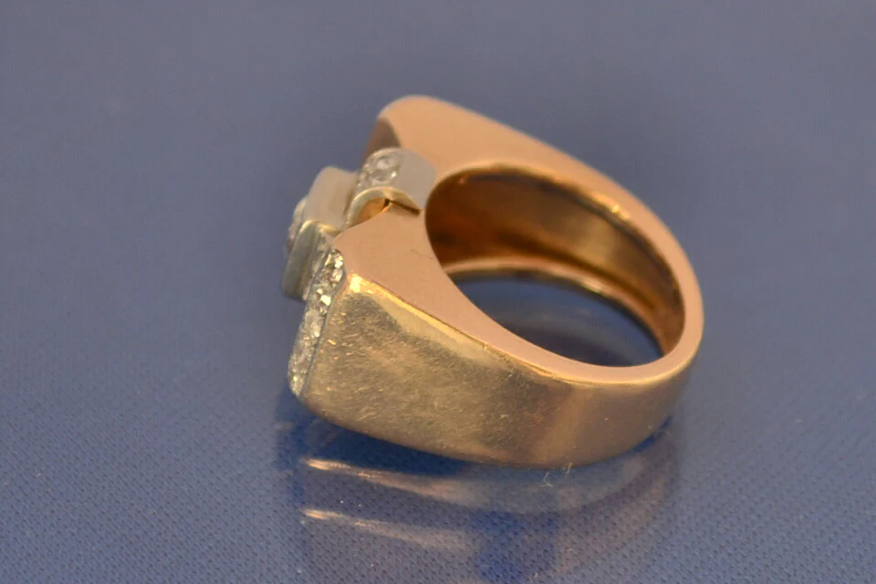 Bague Tank en Or et Diamants - Image 2