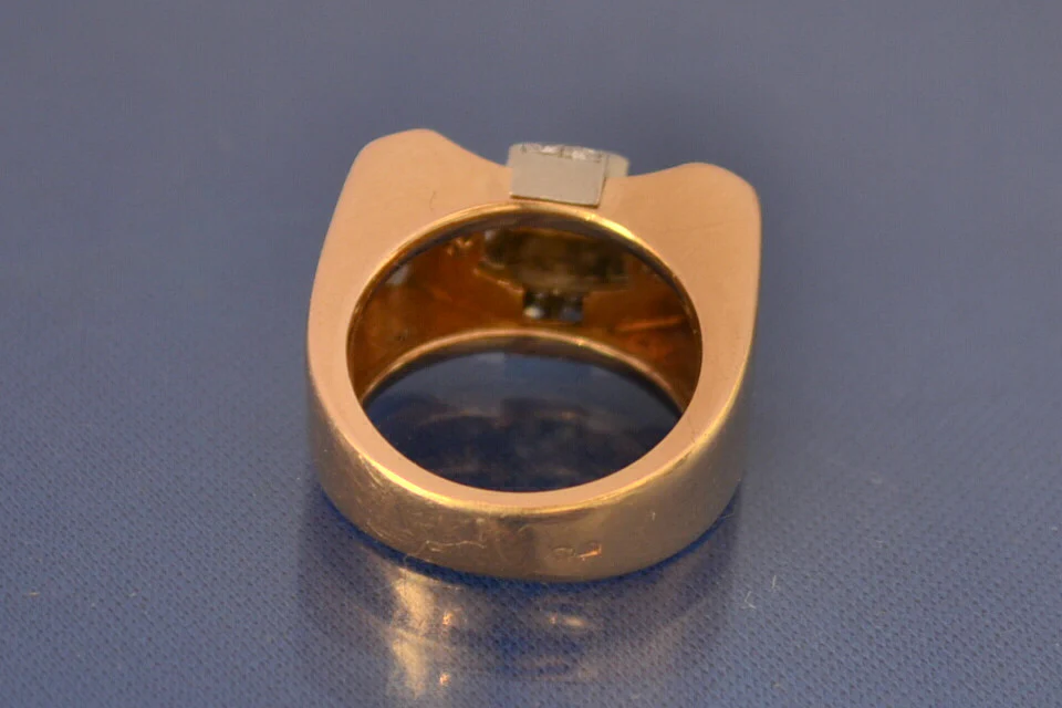 Bague Tank en Or et Diamants - Image 3