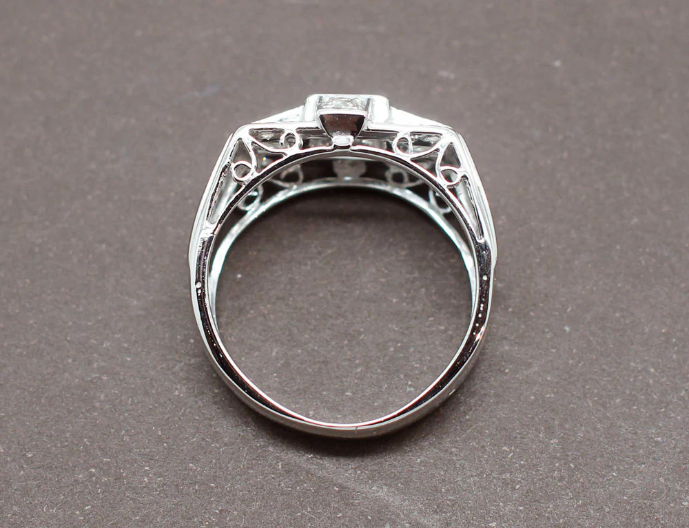 Bague Tank Or Blanc Diamants - Image 5