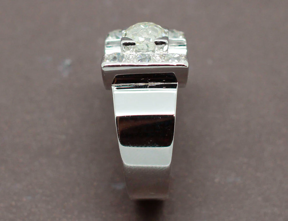 Bague Tank Or Blanc Diamants - Image 4