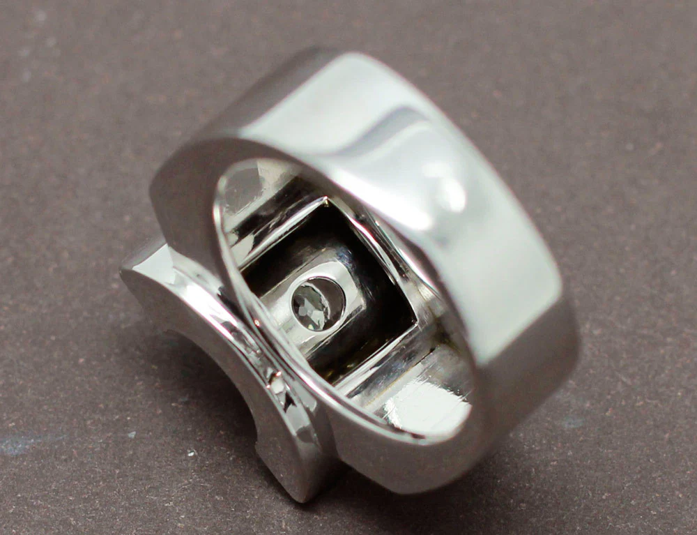Bague Tank Or Blanc Diamants - Image 6