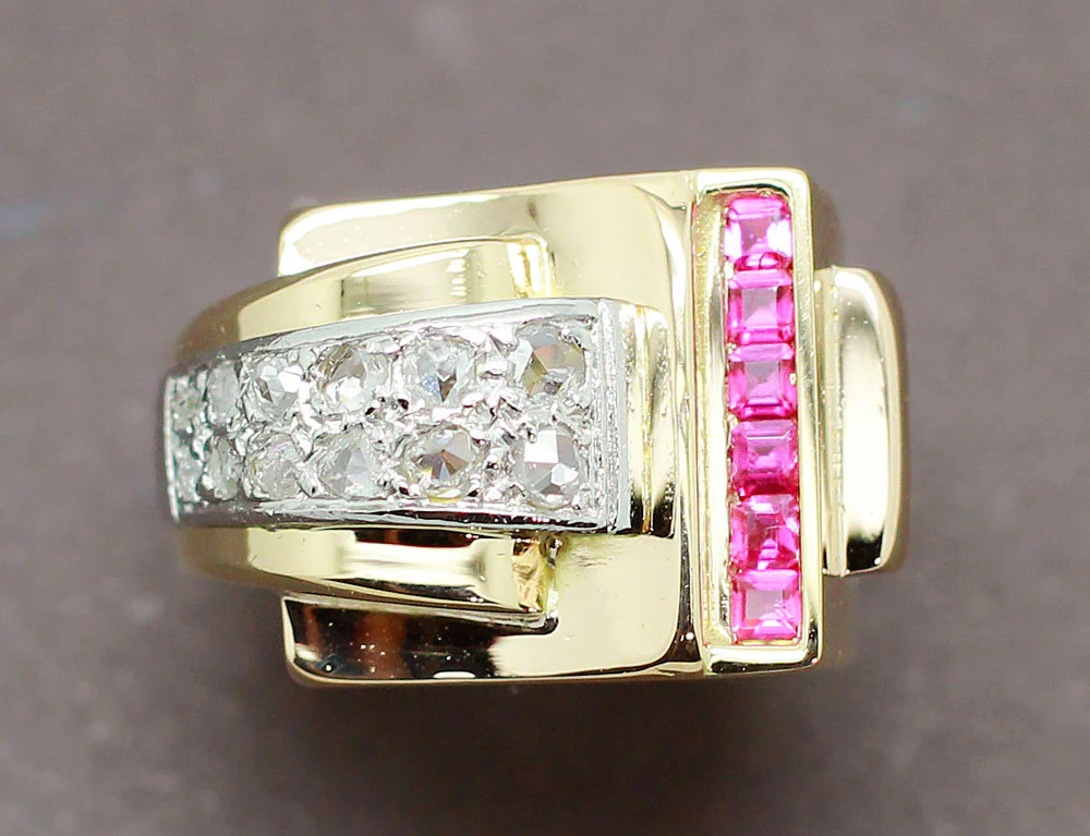 Bague Tank Or Diamants Verneuils - Image 3