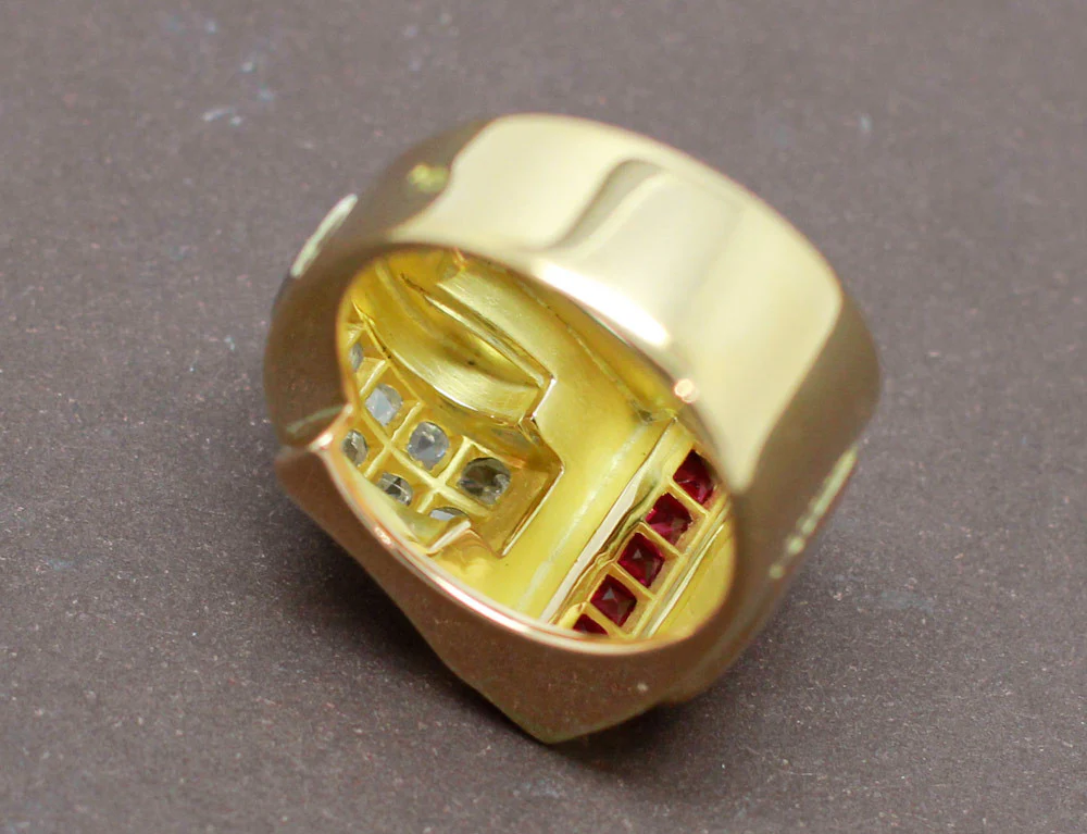 Bague Tank Or Diamants Verneuils - Image 7