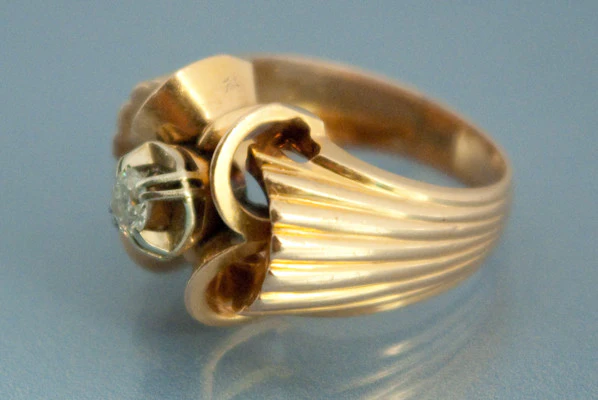 Bague Tank Or et Diamant - Image 2