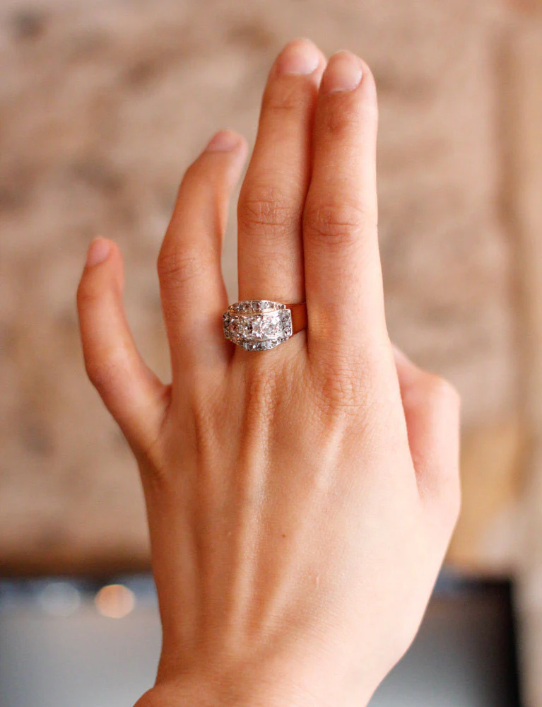 Bague Tank Or et Diamants - Image 7
