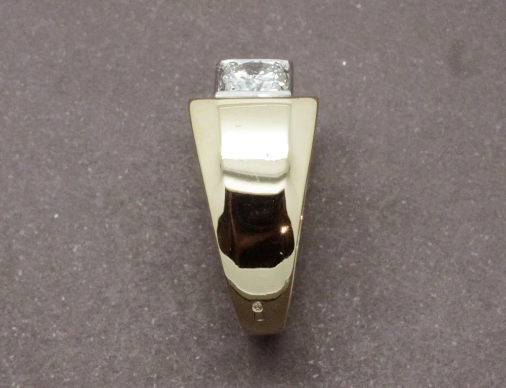 Bague Tank or Jaune et Diamants - Image 4