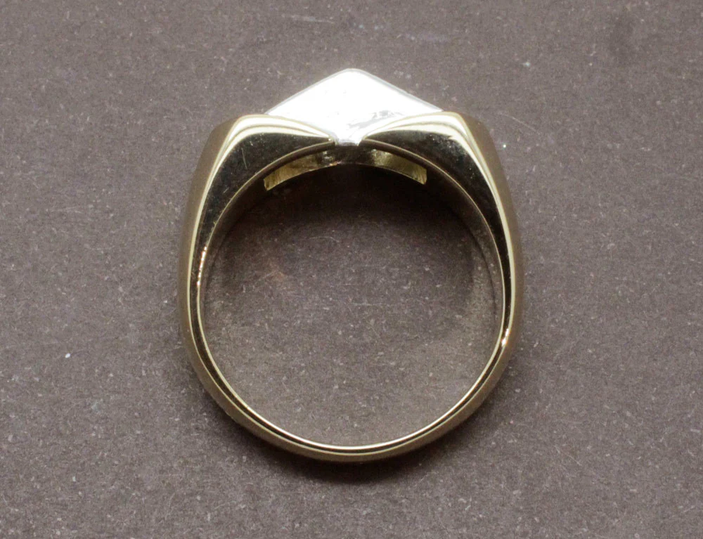 Bague Tank or Jaune et Diamants - Image 5