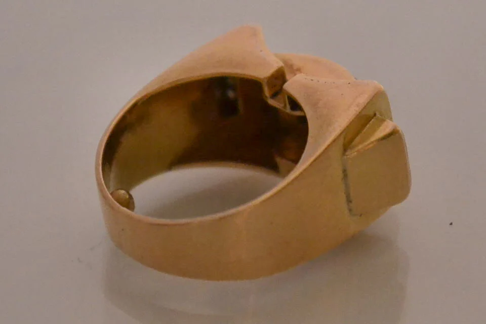 Bague Tank Or Jaune et Diamants - Image 2