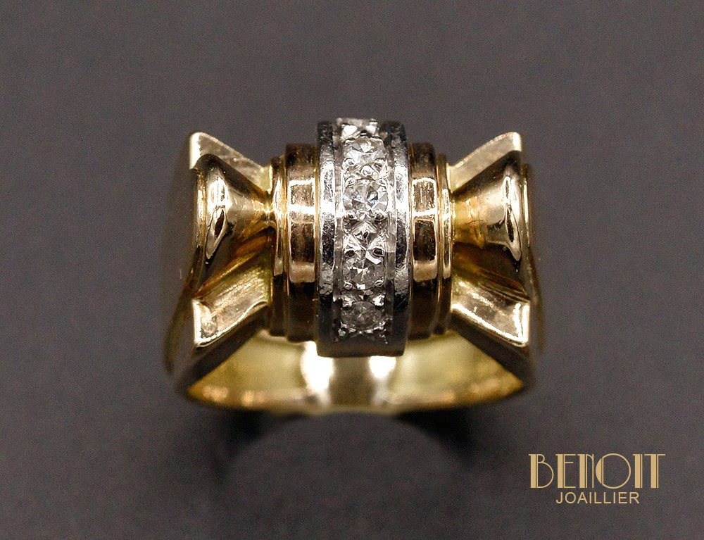 Bague Tank Noeud Diamants - Image 2