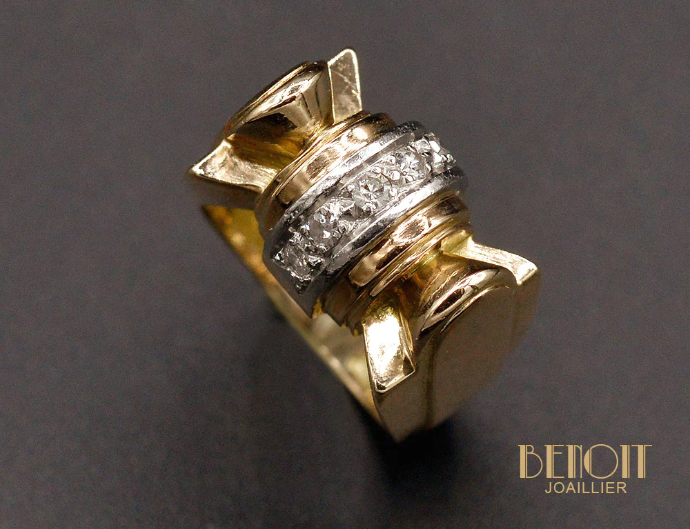 Bague Tank Noeud Diamants - Image 3