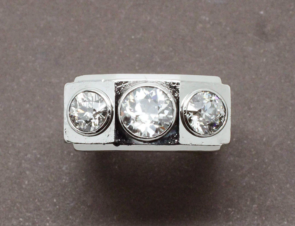 Bague Tank Platine et Diamants - Image 4