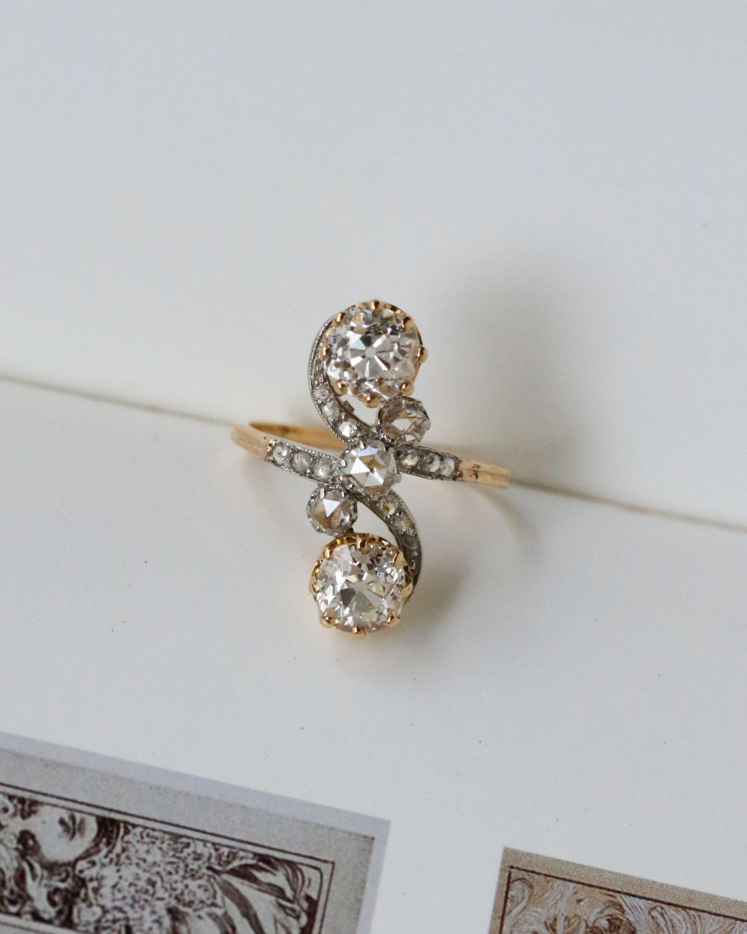 Bague Toi et Moi 1910 Diamants - Image 2