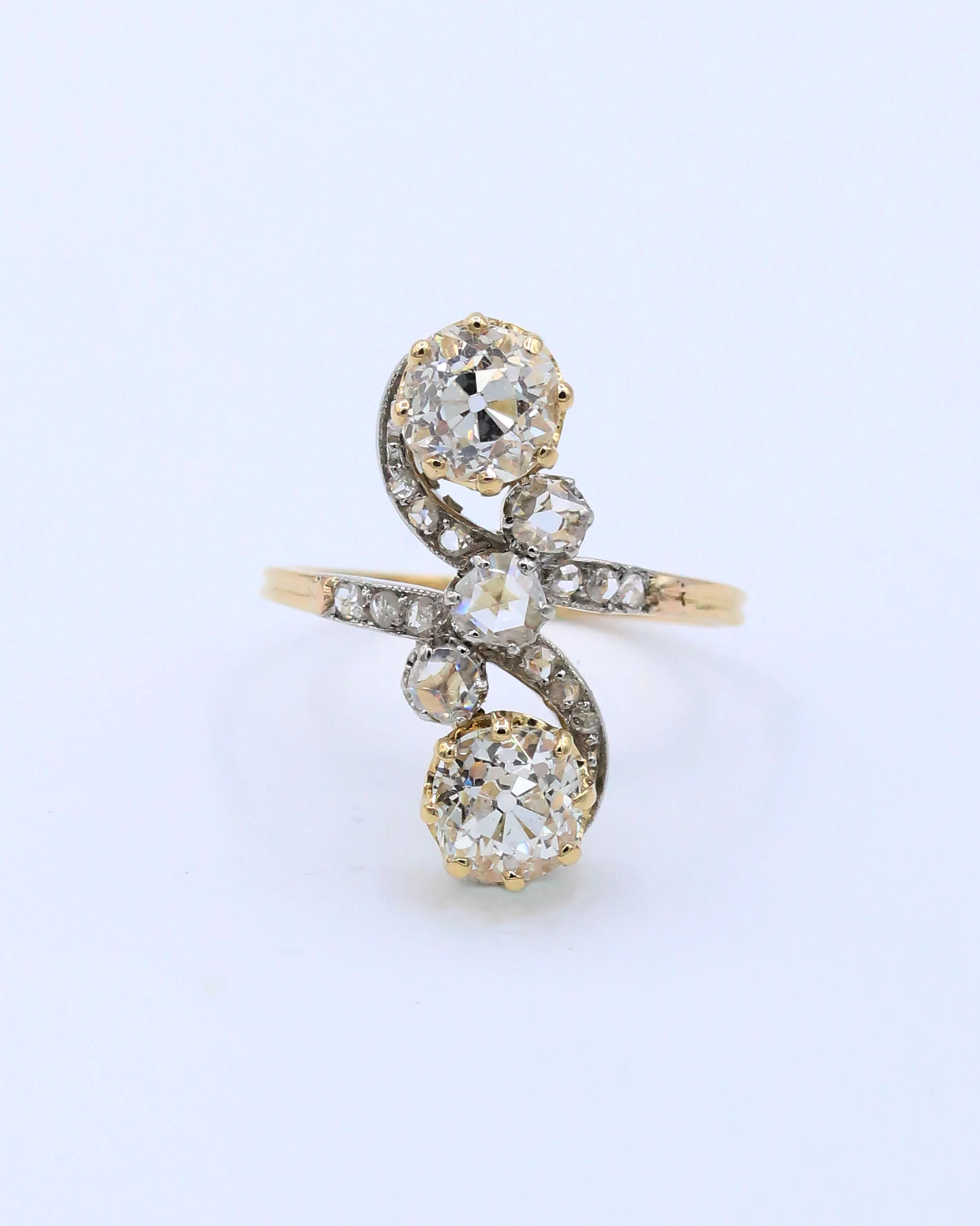 Bague Toi et Moi 1910 Diamants - Image 3