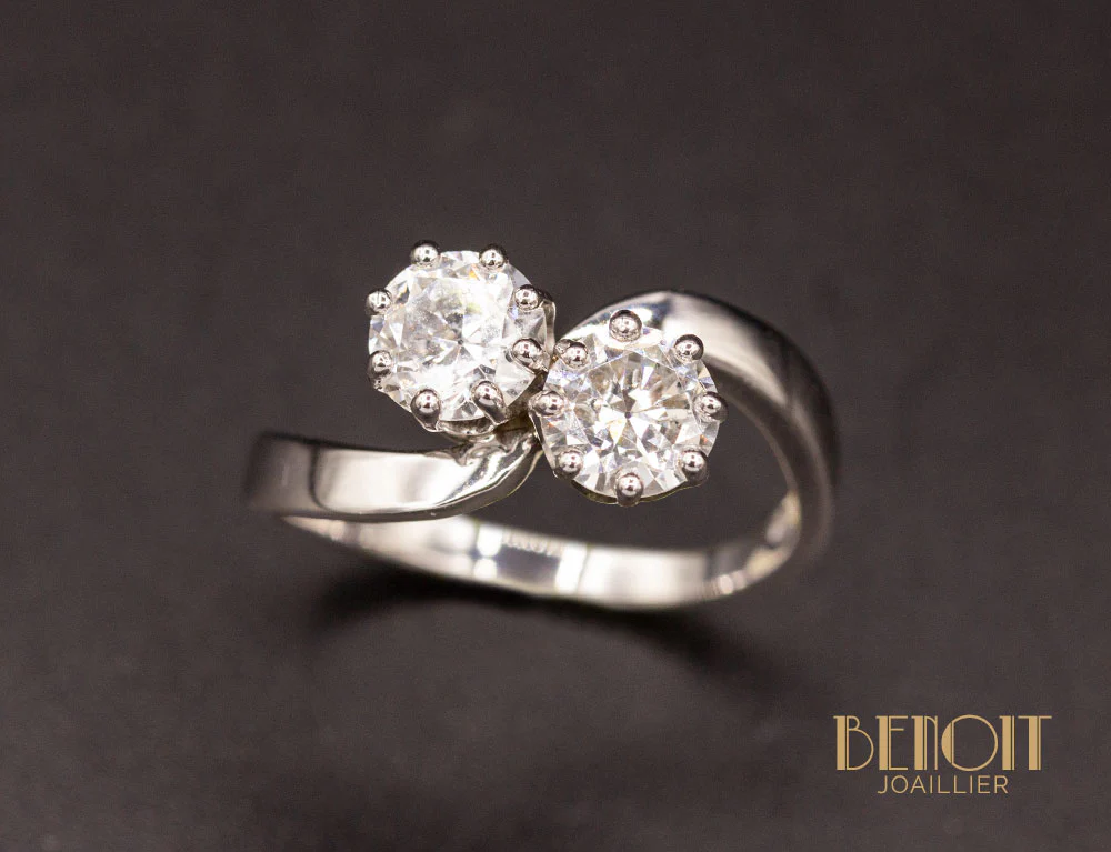 Bague Toi et Moi Diamants - Image 2