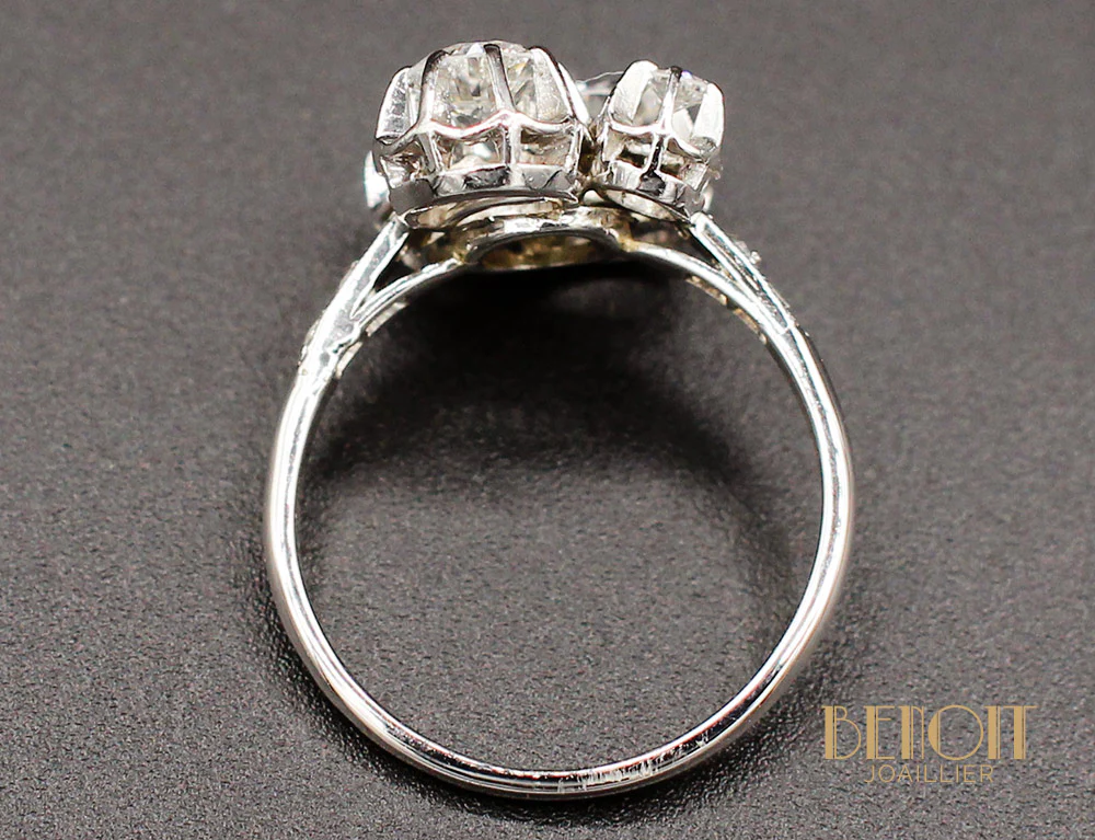 Bague Toi et Moi Diamants 1930 - Image 4