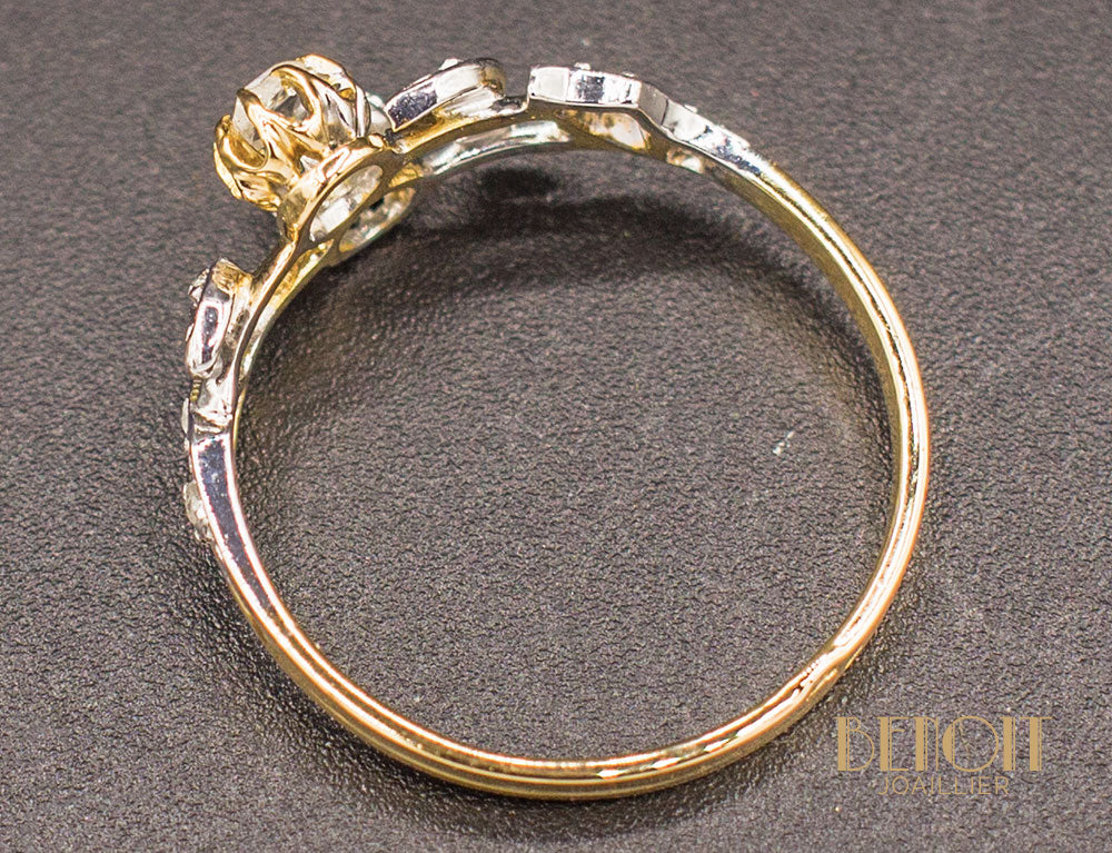 Bague Toi et Moi Diamants Taille Rose - Image 5