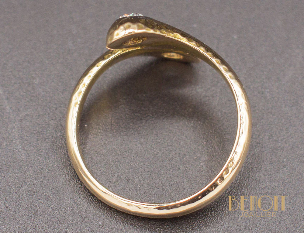 Bague Toi et Moi Martelée Diamants - Image 4