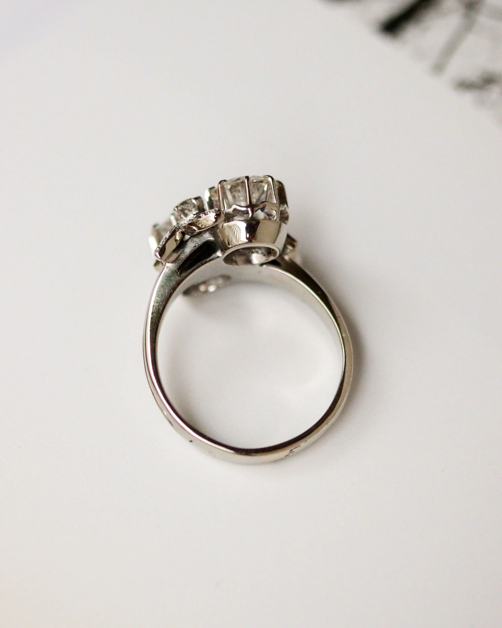 Bague Toi & Moi Ancienne Diamants et Or - Image 6
