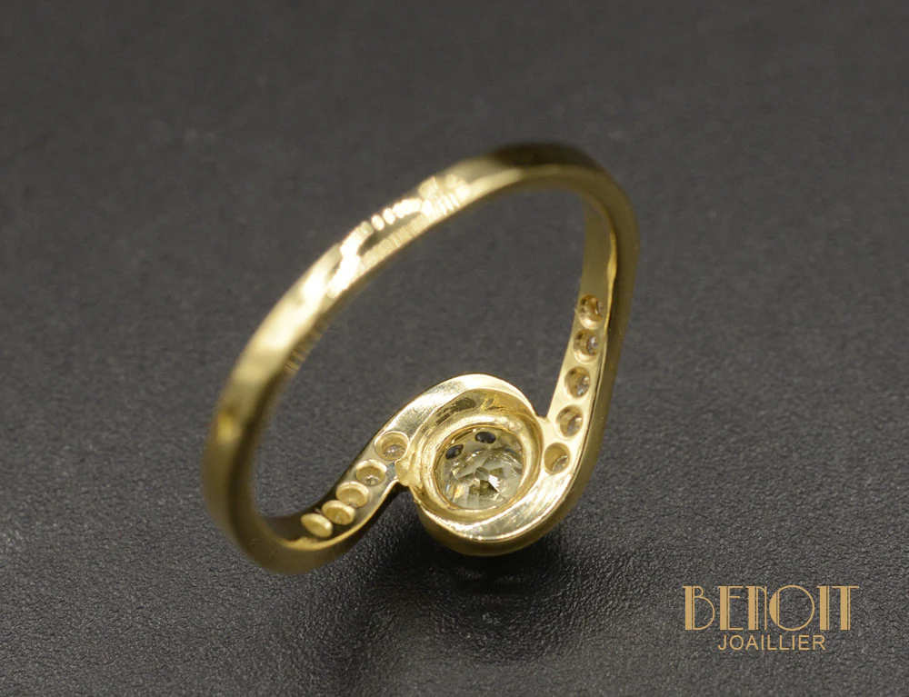 Bague Tourbillon Diamant Jaune - Image 4