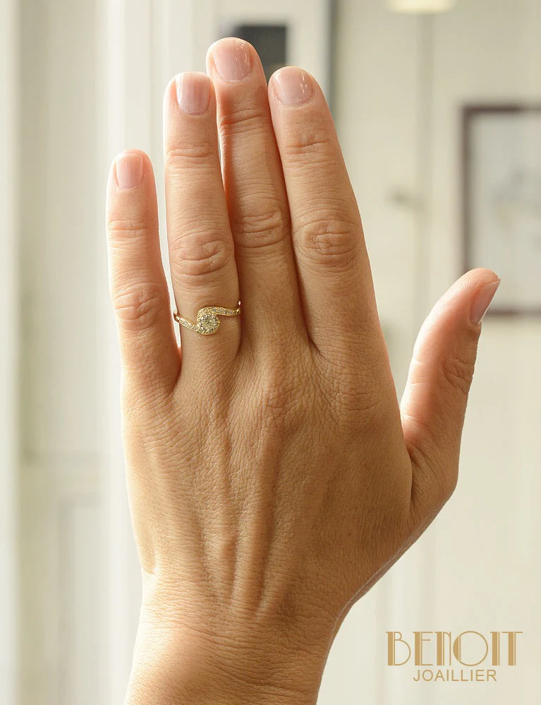 Bague Tourbillon Diamant Jaune - Image 5