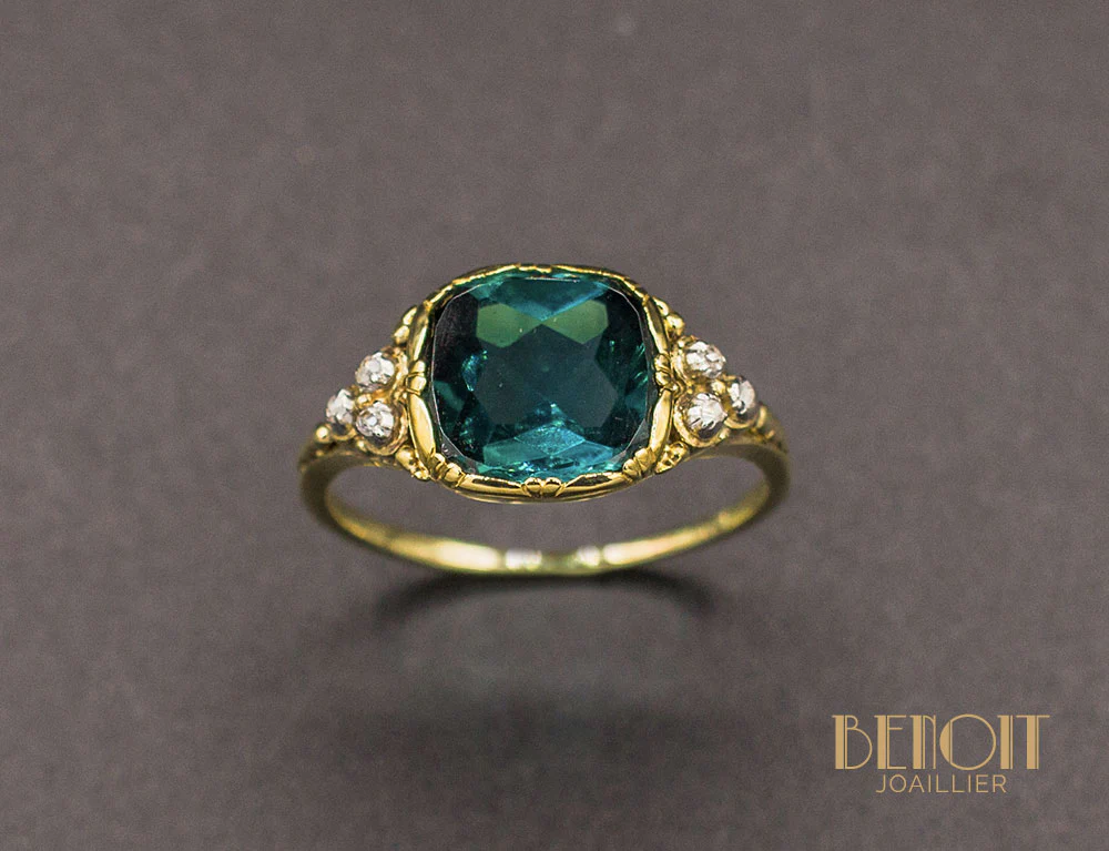 Bague Tourmaline Diamants - Image 2