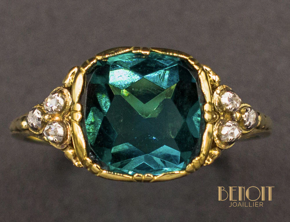 Bague Tourmaline Diamants - Image 3