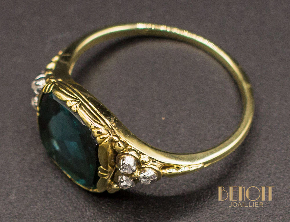 Bague Tourmaline Diamants - Image 4