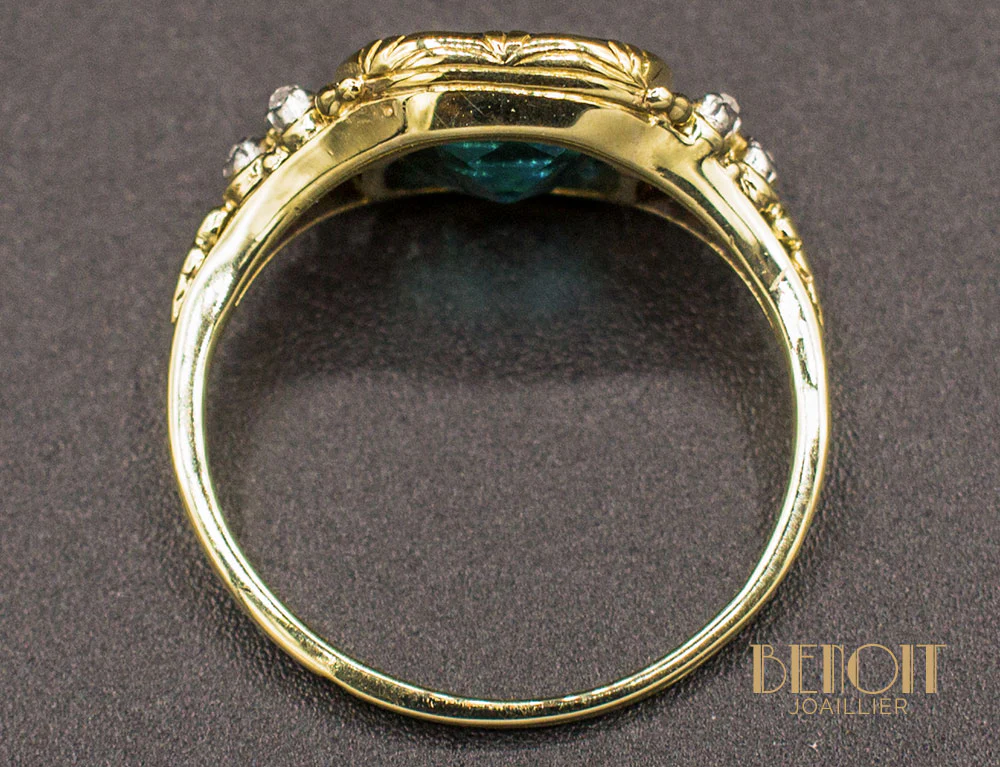 Bague Tourmaline Diamants - Image 5