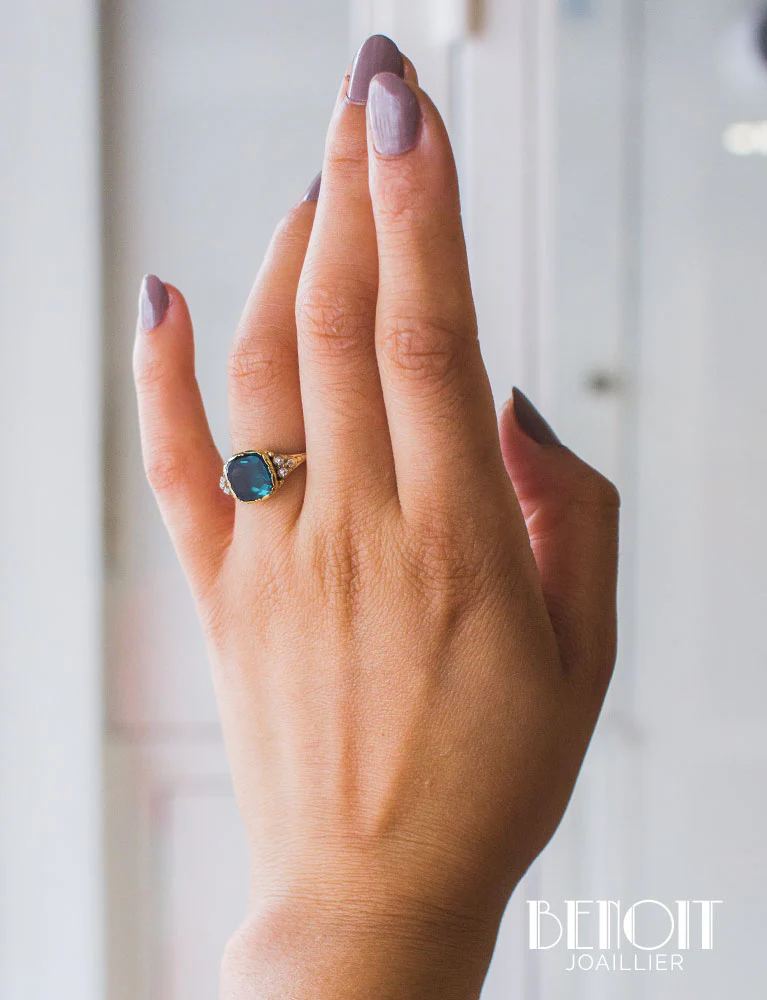 Bague Tourmaline Diamants - Image 7