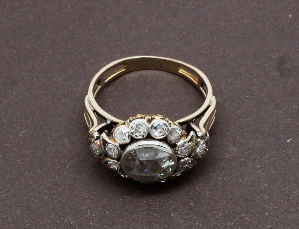 Bague XIXe Diamant Taille Rose - Image 7