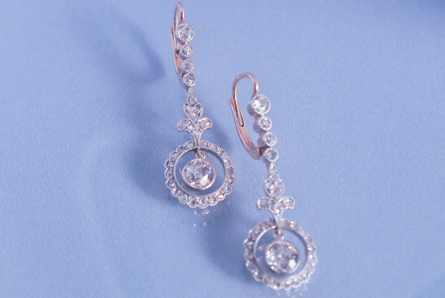 Boucles d'oreille Anciennes Diamants