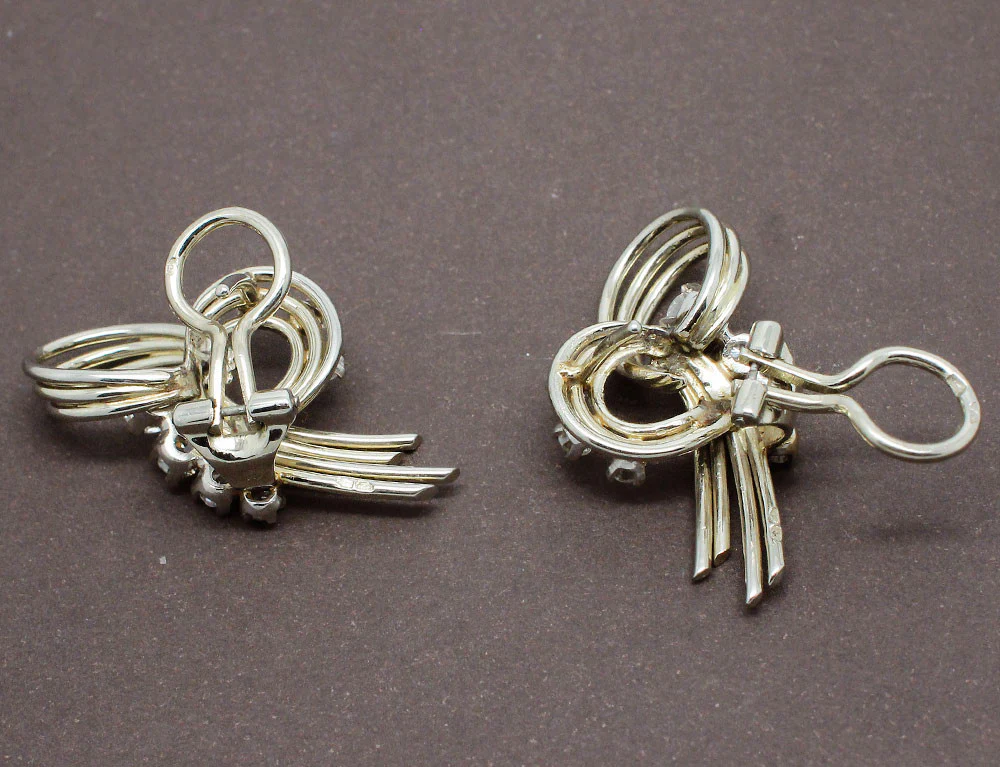 Boucles d'Oreilles 1950 Diamant et Or - Image 3