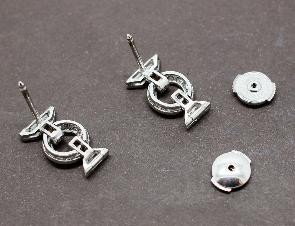 Boucles d'Oreilles Art Déco Diamants - Image 3