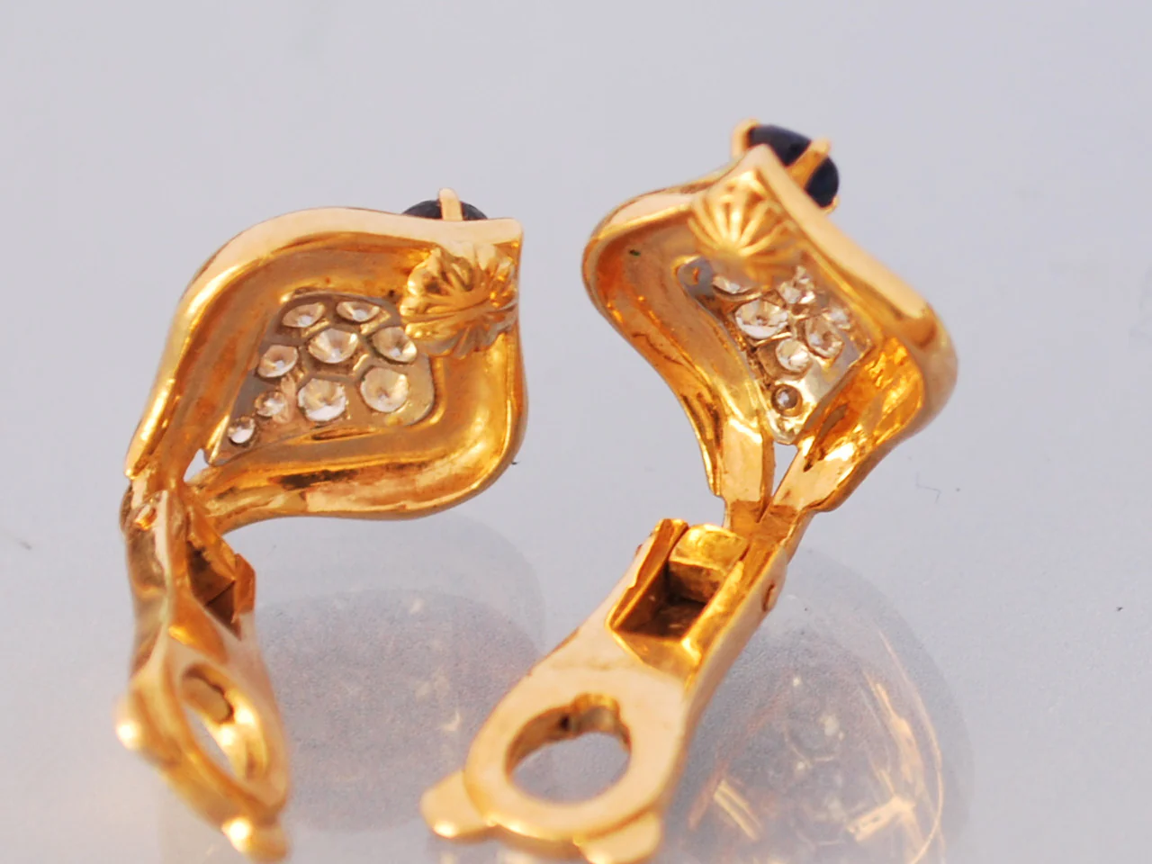 Boucles d'oreilles diamant saphir - Image 4