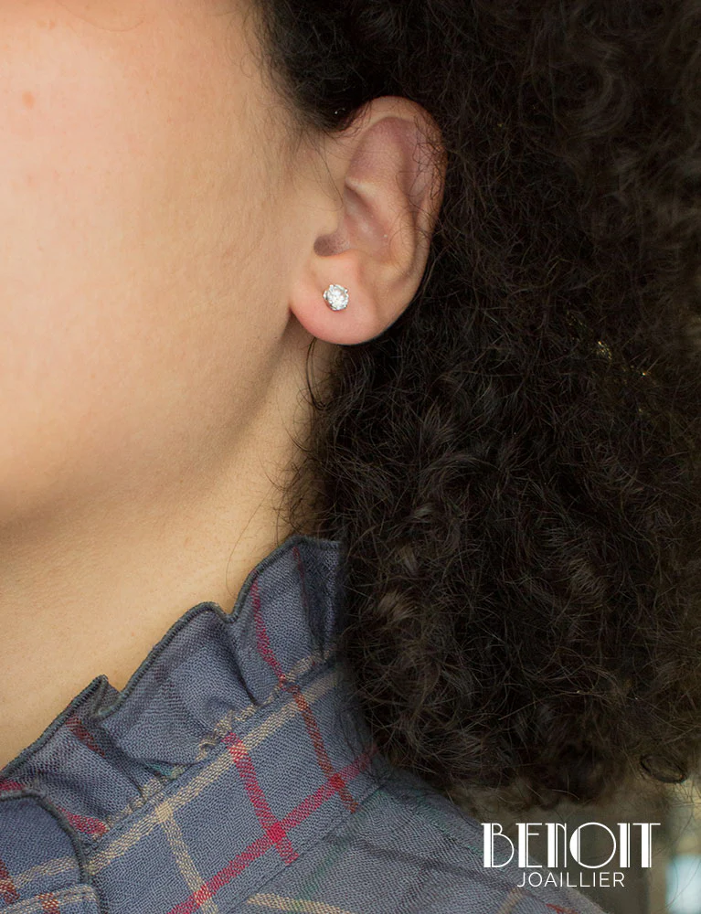Boucles d'Oreilles Diamants 0,45 ct - Image 3