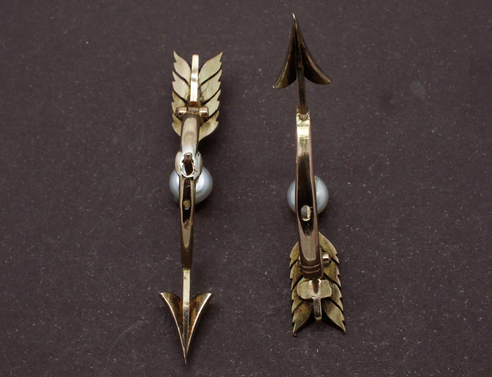 Boucles d'oreilles Flèche Perles Fines - Image 4