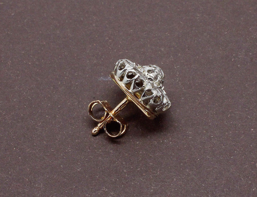 Boucles d'Oreilles Fleurs Diamants - Image 2