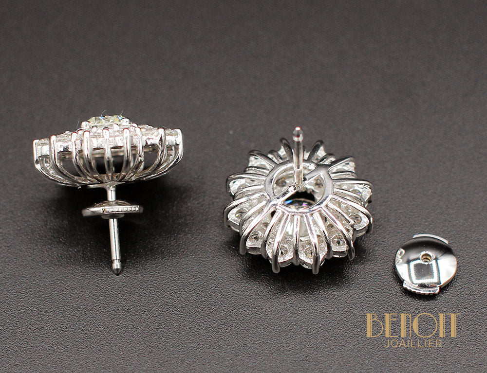 Boucles d'Oreilles Flocons En Diamants - Image 3