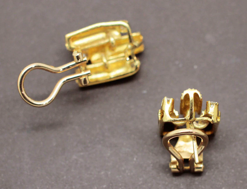 Boucles d'Oreilles Modernes Or Diamants - Image 4